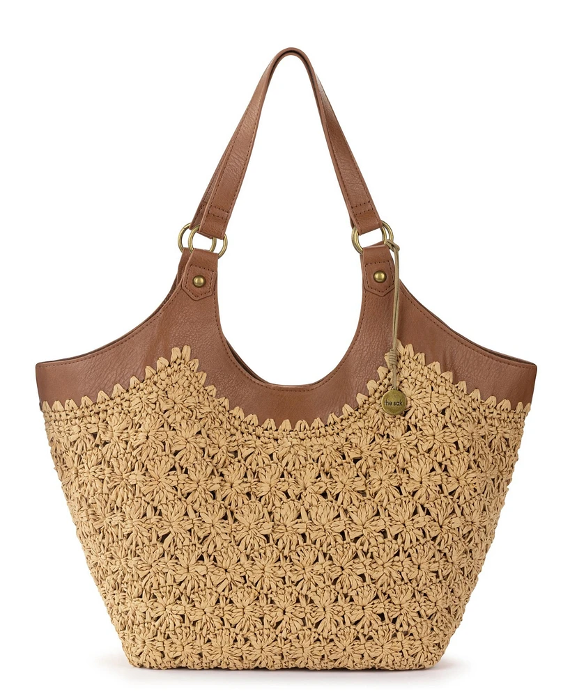 The Sak Roma Straw Small Shopper Tote Bag