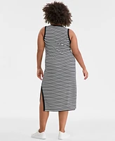 On 34th Trendy Plus Striped Tank Midi Dress, Exclusively at Macy's