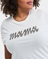 On 34th Plus Mama Graphic Knit Short-Sleeve Top, Exclusively at Macy's