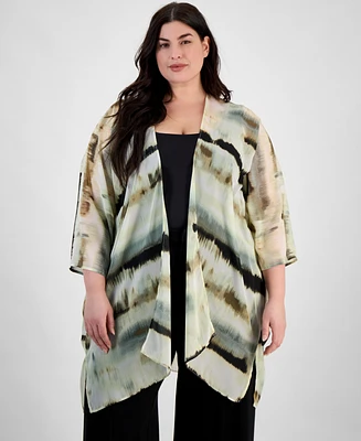 Anne Klein Plus Size Chiffon Kimono