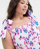 On 34th Mommy & Me Plus Printed Tie-Shoulder Midi Sundress, Exclusively at Macy's