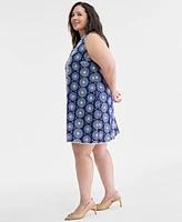 On 34th Trendy Plus Eyelet Shift Dress, Exclusively at Macy's