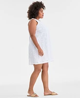 On 34th Trendy Plus Eyelet Sleeveless Dress, Created for Macy's