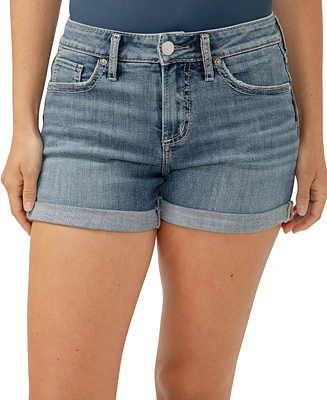 Silver Jeans Co. Women's Suki Mid-Rise Denim Shorts