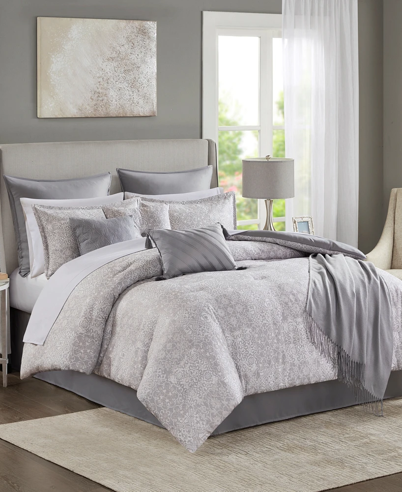 Addison Park Leander 14-Pc. Jacquard Comforter Set, Queen, Exclusively at Macy's