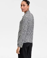 I.n.c. International Concepts Women's Printed Knit Utility Shirt, Exclusively at Macy's