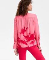 I.n.c. International Concepts Women's V-Neck Long-Sleeve Top, Exclusively at Macy's