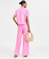 I.n.c. International Concepts Women's Tie-Front Blouse, Exclusively at Macy's