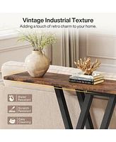 Tribesigns Gold Console Table, Modern Hallway Table for Entryway, 43 Inch Entryway Tables Narrow Sofa Living Room, Stable Metal Frame & Easy