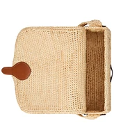 Lauren Ralph Lauren Raffia Small Colbie Messenger Crossbody