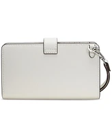 Lauren Ralph Lauren Crosshatch Leather Tech Wristlet