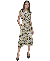 Karl Lagerfeld Paris Women's Floral-Print Shirtdress