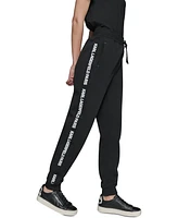 Karl Lagerfeld Paris Women's Scuba Logo-Tape Joggers