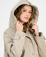 Guess Women's Nora Cropped Hooded Utility Jacket