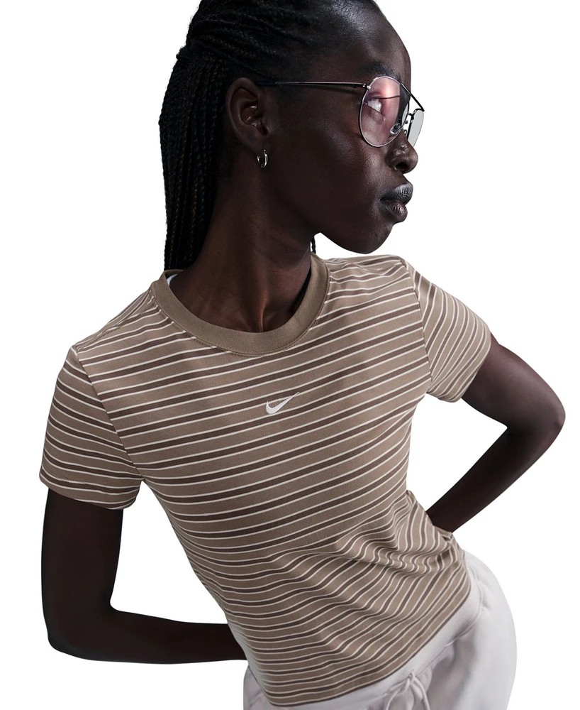 Nike Sportswear Women's Chill Knit Slim Striped T-Shirt