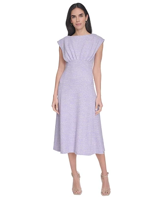 Calvin Klein Women's Tweed A-Line Midi Dress