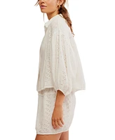 Free People Women's Full Bloom Eyelet Sleep Shirt