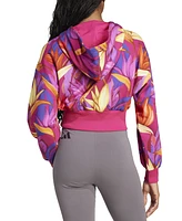 adidas X Farm Rio Women's Cotton Printed Cropped Hoodie