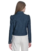Tommy Hilfiger Women's Denim Zip-Front Trucker Jacket