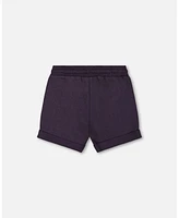 Deux par Deux Baby Boys French Terry Short Dark Gray