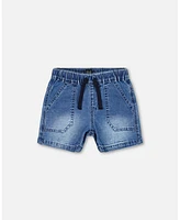 Deux par Toddler Boys Denim Short Dark Blue - Toddler|Child