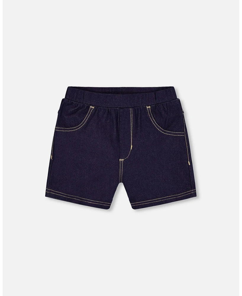 Deux par Big Girls Jegging Shorts Dark Denim Blue