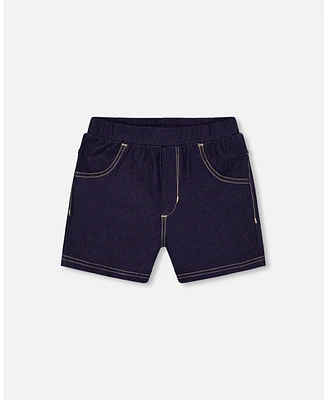 Deux par Big Girls Jegging Shorts Dark Denim Blue