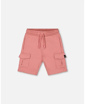 Deux par Baby Boys French Terry Short Dark Old Rose