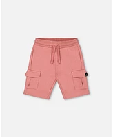 Deux par Baby Boys French Terry Short Dark Old Rose