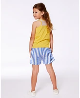 Deux par Toddler Girls Seersucker Short Blue And White Striped - Toddler|Child