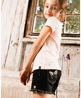 Deux par Toddler Girls Jean Short With Embroidery Black Jeans - Toddler|Child