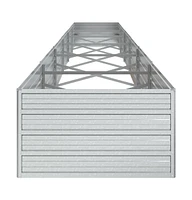 Garden Raised Bed 236.2"x31.5"x17.7" Galvanized Steel Silver
