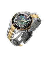 Invicta Men's 37432 Pro Diver Quartz 3 Hand Black, Gold Dial Watch