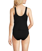 Lands' End Women's Petite Side Tie Tankini Top