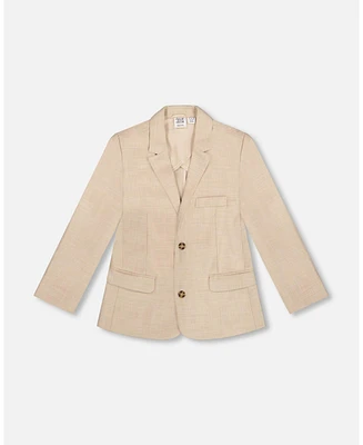 Deux par Toddler Boys Two Button Blazer Light Taupe - Toddler|Child