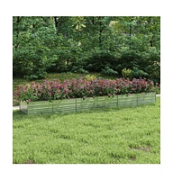 Garden Raised Bed 189"x31.5"x17.7" Galvanized Steel Silver