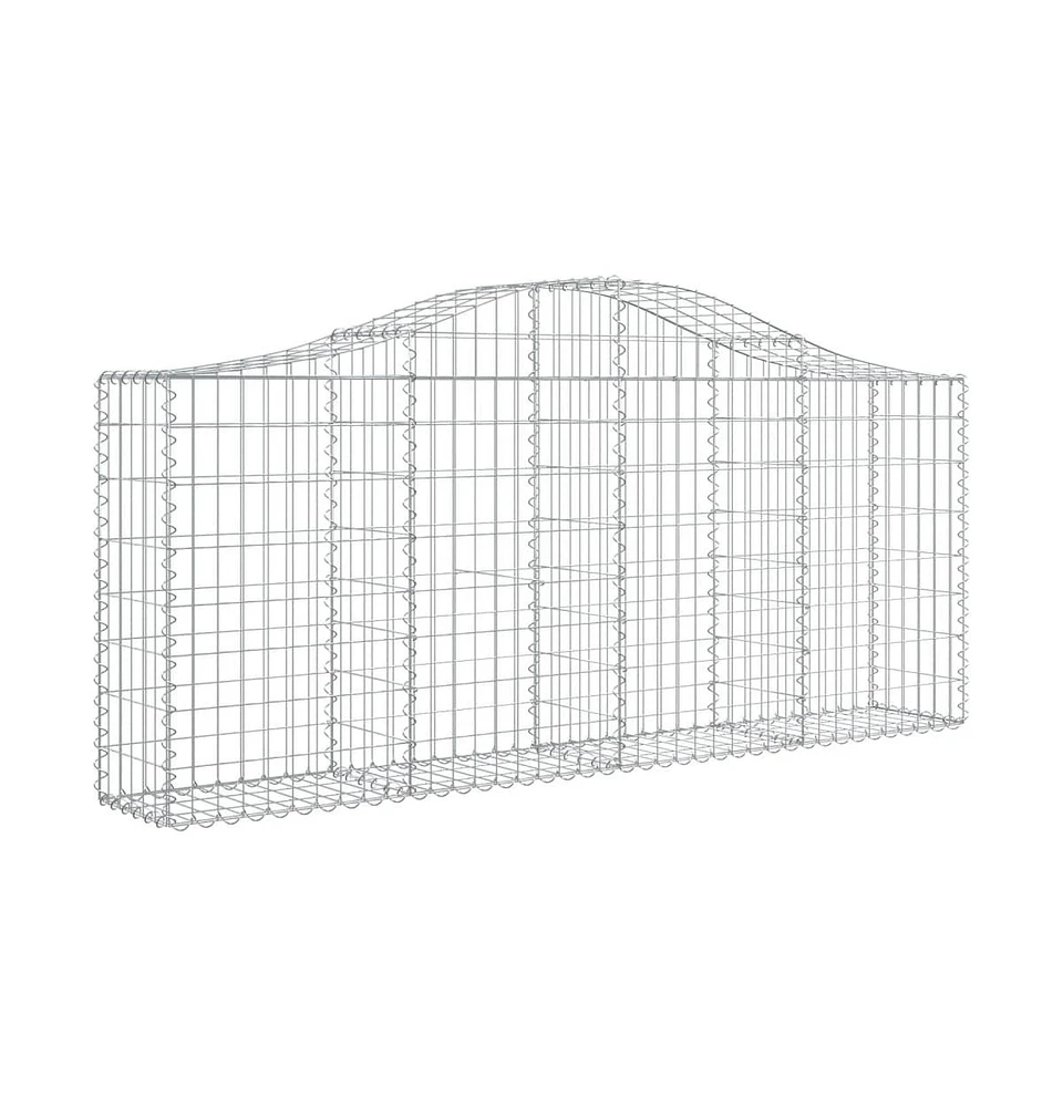 Arched Gabion Basket 78.7"x11.8"x31.5"/39.4" Galvanized Iron