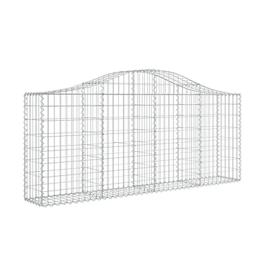 Arched Gabion Basket 78.7"x11.8"x31.5"/39.4" Galvanized Iron