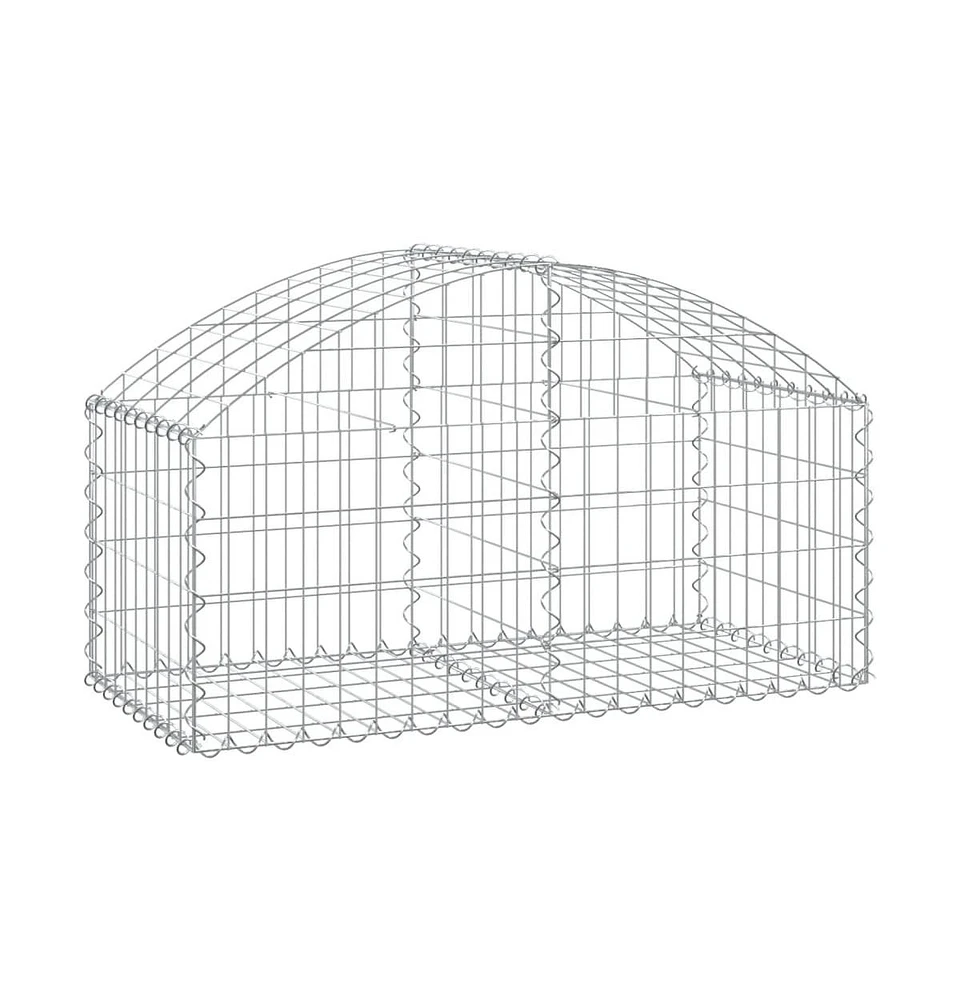 Arched Gabion Basket 39.4"x19.7"x15.7"/23.6" Galvanized Iron