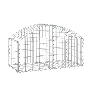 Arched Gabion Basket 39.4"x19.7"x15.7"/23.6" Galvanized Iron