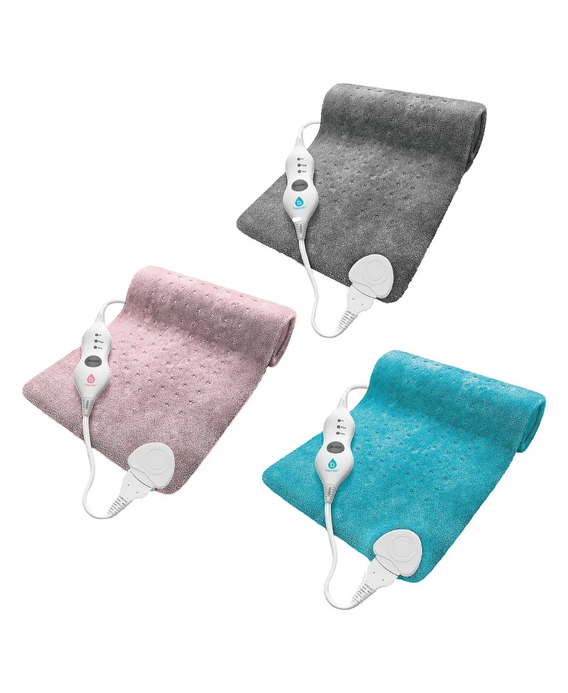 Pursonic Comfort Trio Heating Pad Set – Teal, Pink & Gray