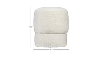 Upholstered Round Foot Stool for Living Room and Bedroom