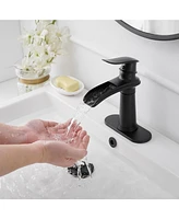 Waterfall Single Hole Single Handle Bathroom Vanity Sink Faucet