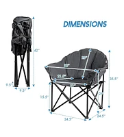 Folding Camping Moon Padded Chair with Carrying Bag