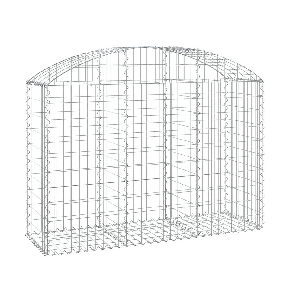 Arched Gabion Basket 59.1"x19.7"x39.4"/47.2" Galvanized Iron