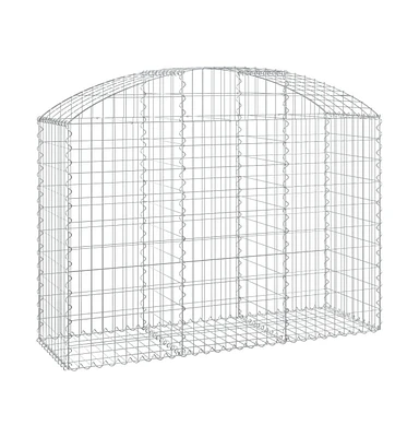 Arched Gabion Basket 59.1"x19.7"x39.4"/47.2" Galvanized Iron