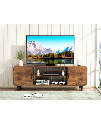 Tv Stand for Entertainment Center with Storage Cabinets for Media and Organization