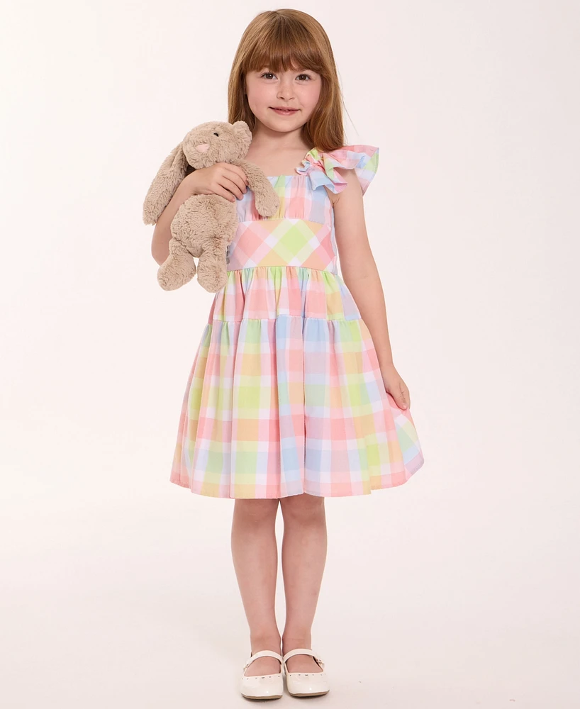 Bonnie Jean Toddler and Little Girls Linen Check Dress