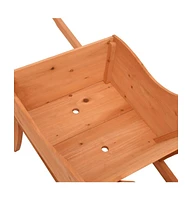 Wheelbarrow Planter 50.4"x17.9"x16.9" Solid Wood Fir
