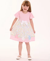 Bonnie Jean Little Girls Bunny Tail Applique Dress